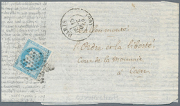14021 Frankreich - Ballonpost: 1870, 15 Oct, Ballon Monte Lettersheet (separated In Two Parts), Printed Ci - 1960-.... Storia Postale