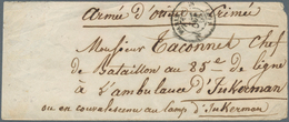 14037 Frankreich - Militärpost / Feldpost: 1855, Crimean War, Stampless Cover From Paris, 2 OCT.55, Sent T - Timbres De Franchise Militaire