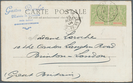 14039 Frankreich - Schiffspost: 1904/1908, Three Franked Picture Cards With Motives From Cambodgia And Bat - Altri & Non Classificati