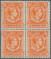 14072 Gibraltar: 1938, Freimarken: Ansichten Aus Gibraltar Und König Georg VI., Sieben Postfrische Werte J - Gibraltar