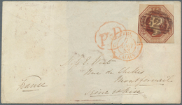 14144 Großbritannien: 1853, 10 D Brown, Die 3, Cut Square, Even To Full Margins At Three Sides, At Bottom - Autres & Non Classés