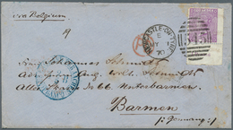 14161 Großbritannien: 1870, 6 P. Violet, Plate 8, From Lower Margin With Marginal Print "1 Pound", On Righ - Autres & Non Classés