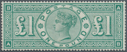 14167A Großbritannien: 1891, £1 Green, Fresh Colour, Well Perforated, Unmounted Mint, Very Rare In That Con - Other & Unclassified