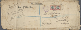 14168 Großbritannien: 1900 Very Large Official Registered Envelope (cover Faults) Franked With Pair Of 1 S - Autres & Non Classés