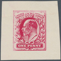 14169 Großbritannien: 1902 King Edward VII, 1d Red ECKERLIN DIE ESSAYS (horizontal Crease Otherwise Fine) - Sonstige & Ohne Zuordnung