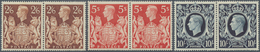 14214 Großbritannien: 1939 KGVI. Cpl. Set Of Three Horizontal Pairs (2s6d., 5s. And 10s.) Including The 2s - Autres & Non Classés