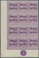 14253 Britische Post In Marokko: 1899, Gibraltar QV 50c. Bright Lilac With Opt. 'Morocco Agencies' Block O - Altri & Non Classificati