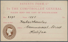 14266 Großbritannien - Ganzsachen: 1892, 1/2 D Brown QV Official Patent Office Card With Embossed 7 1/2 D - 1840 Buste Mulready