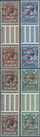 14303 Irland: 1922, "Rialtas" Overprints, Dollard Printing (red Ovp.), 2½d., 4d. And 9d. (2), Four Values - Lettres & Documents