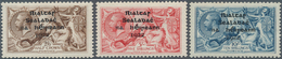 14309 Irland: 1922, "Rialtas" Overprints, Thom Printing, Three High Values Unmounted Mint, Signed Vossen. - Lettres & Documents