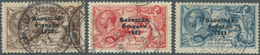 14327 Irland: 1927/1928, "Soarstat" Overprints "wide Date", Three High Values Neatly Cancelled. SG £350 (M - Briefe U. Dokumente