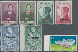 14338 Irland: 1952/1964, Group Of Eleven "Specimen" Stamps Incl. A Block Of Four. - Lettres & Documents