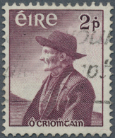 14340 Irland: 1957, Birth Centenary Of Thomas O'Crohan, 2pg. Maroon With Inverted Watermark, Fine Used Cop - Storia Postale