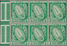 14344 Irland - Zusammendrucke: 1931, Booklet Pane 6x½pg. Green, Unmounted Mint. Michel 350,- ? (Hibernian - Sonstige & Ohne Zuordnung