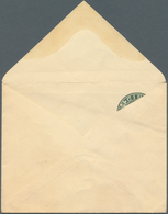 14403 Irland - Ganzsachen: 1930, Irish Harp 2 D. Olive Green Envelope With Variety "the Stamp Is Inside Of - Ganzsachen