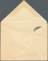 14403 Irland - Ganzsachen: 1930, Irish Harp 2 D. Olive Green Envelope With Variety "the Stamp Is Inside Of - Entiers Postaux