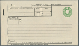 14410 Irland - Ganzsachen: 1922, 1 Sh Emerald Green KGV Telegraph Form For Ireland, Perforated Margin At L - Ganzsachen