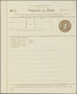 14416 Irland - Ganzsachen: 1929, 1'6 Sh. Telegramm Stock Exhange Form With Variety "large DO In The Addres - Interi Postali
