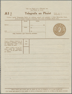 14417 Irland - Ganzsachen: 1929, Irish Harp 1'6 Sh. Brown Telegram Stock Exhange Form, Type II With Small - Interi Postali