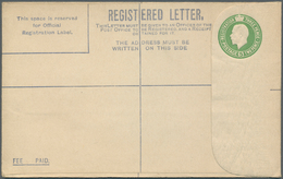 14421 Irland - Ganzsachen: British Dominion: 1922, King Georg V. 5 D. Pale Green Registered Envelope, Size - Interi Postali