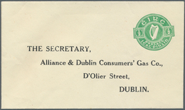 14439 Irland - Ganzsachen: Alliance & Dublin Consumers' Gas Co., Dublin: 1/2 D. Pale Green, 1 D. Red And 2 - Ganzsachen