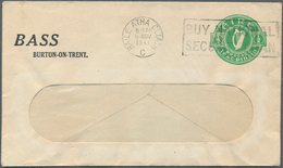 14440 Irland - Ganzsachen: Bass, Burton-on-Trent: 1941, 1/2 D. Pale Green Window Envelope, Used From "BALE - Interi Postali