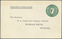 14448 Irland - Ganzsachen: P.J. Carroll & Co., Ldt., Dundalk: 1959, 2 D. Olive Green "proxy" Card, Unused, - Entiers Postaux