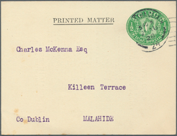 14456 Irland - Ganzsachen: Craigie Bros., Dublin: 1928, 1/2 D. Green Printed Matter Card With Text For Ewe - Interi Postali