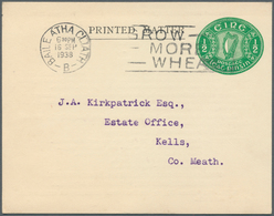 14457 Irland - Ganzsachen: Craigie Bros., Dublin: 1938, 1/2 D. Green Printed Matter Card With "Telegrams"- - Entiers Postaux