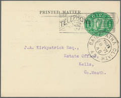 14458 Irland - Ganzsachen: Craigie Bros., Dublin: 1940, 1/2 D. Green Printed Matter Card With "Telegrams"- - Interi Postali