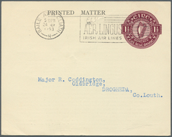 14459 Irland - Ganzsachen: Craigie Bros., Dublin: 1953, 1 1/2 D. Violet Printed Matter Card With "Telegram - Interi Postali