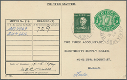14464 Irland - Ganzsachen: Electricity Supply Board: 1944, 1/2 D. Pale Green Printed Matter Card With Addi - Ganzsachen