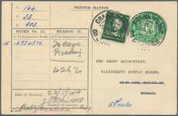 14465 Irland - Ganzsachen: Electricity Supply Board: 1944, 1/2 D. Pale Green Printed Matter Card With Addi - Entiers Postaux