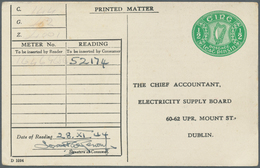 14466 Irland - Ganzsachen: Electricity Supply Board: 1944, 1/2 D. Pale Green Printed Matter Card, Unused ( - Entiers Postaux
