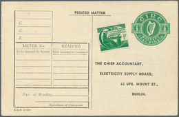 14467 Irland - Ganzsachen: Electricity Supply Board: 1944 (?), 1/2 D. Pale Green Printed Matter Card (Mete - Ganzsachen