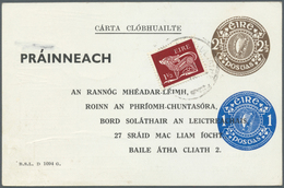 14472 Irland - Ganzsachen: Electricity Supply Board: 1973, 2 1/2 D. Brown + 1 D. Blue Printed Matter Card - Ganzsachen