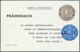 14473 Irland - Ganzsachen: Electricity Supply Board: 1973, 2 1/2 D. Brown + 1 D. Blue Printed Matter Card - Ganzsachen