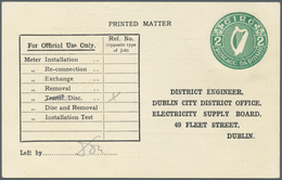 14476 Irland - Ganzsachen: Electricity Supply Board: 1951, 2 D. Green Printed Matter Card (Appointment Car - Ganzsachen