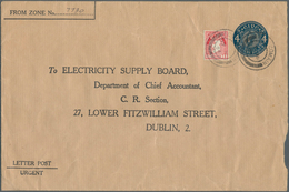 14487 Irland - Ganzsachen: Electricity Supply Board: 1964, 4 D. Greenish Blue Envelope On Laid Brown Wrapp - Entiers Postaux