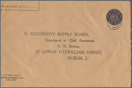 14488 Irland - Ganzsachen: Electricity Supply Board: 1966, 5 D. Black Violet Envelope On Blurred Brown Wra - Entiers Postaux