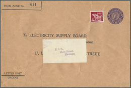 14489 Irland - Ganzsachen: Electricity Supply Board: 1966, 5 D. Violet Envelope On Laid Brown Wrapping Pap - Ganzsachen