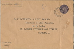 14491 Irland - Ganzsachen: Electricity Supply Board: 1966, 5 D. Violet Envelope On Blurred Brown Wrapping - Entiers Postaux