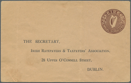 14499 Irland - Ganzsachen: The Irish Ratepayer & Taxpayers' Association: 1945, 2 1/2 D. Brown Envelope, Un - Entiers Postaux