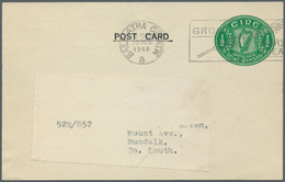 14501 Irland - Ganzsachen: John Player & Sons, Dublin: 1944, 1/2 D. Green Card With Black Print On Reverse - Ganzsachen