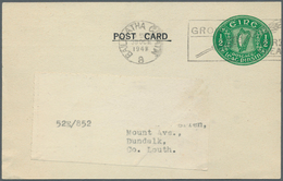 14501 Irland - Ganzsachen: John Player & Sons, Dublin: 1944, 1/2 D. Green Card With Black Print On Reverse - Entiers Postaux