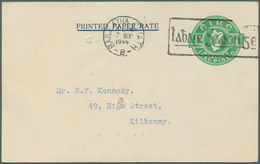 14502 Irland - Ganzsachen: L. & E. Egan, Ldt., Dublin: 1944, 1/2 D. Pale Green Printed Matter Card, Used F - Entiers Postaux