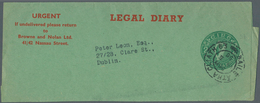 14509 Irland - Ganzsachen: The Legal Diary: 1958, 2 D. Green Newspaper Wrapper On Green Paper Without Wate - Entiers Postaux