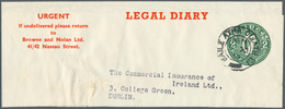 14510 Irland - Ganzsachen: The Legal Diary: 1958, 2 D. Green Newspaper Wrapper On White Paper Without Wate - Ganzsachen