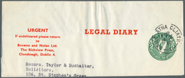 14511 Irland - Ganzsachen: The Legal Diary: 1962, 2 D. Green Newspaper Wrapper On White Paper With New Add - Ganzsachen