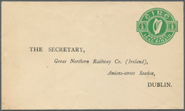 14513 Irland - Ganzsachen: Great Northern Railways: 1925, 1/2 D. Pale Green Envelope Without Watermark, Un - Ganzsachen